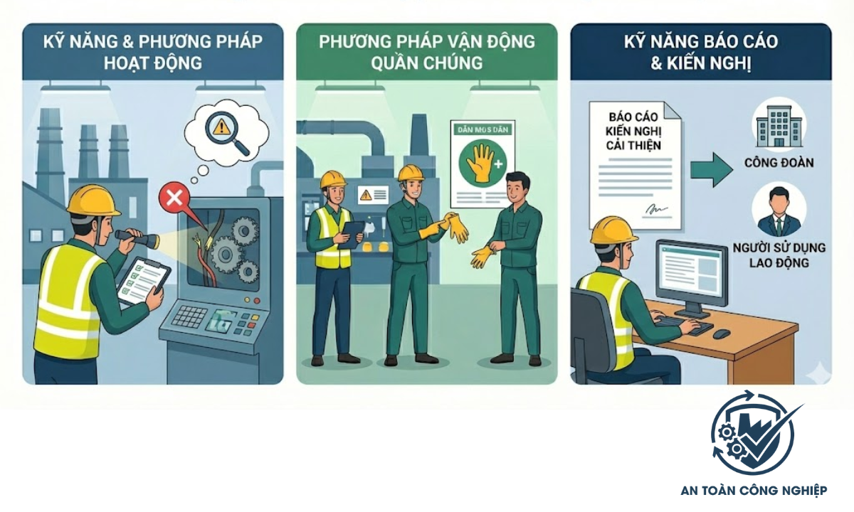 Huấn luyện an toàn lao động nhóm 6 tập trung vào huấn luyện nội dung bổ sung về kỹ năng nghiệp vụ